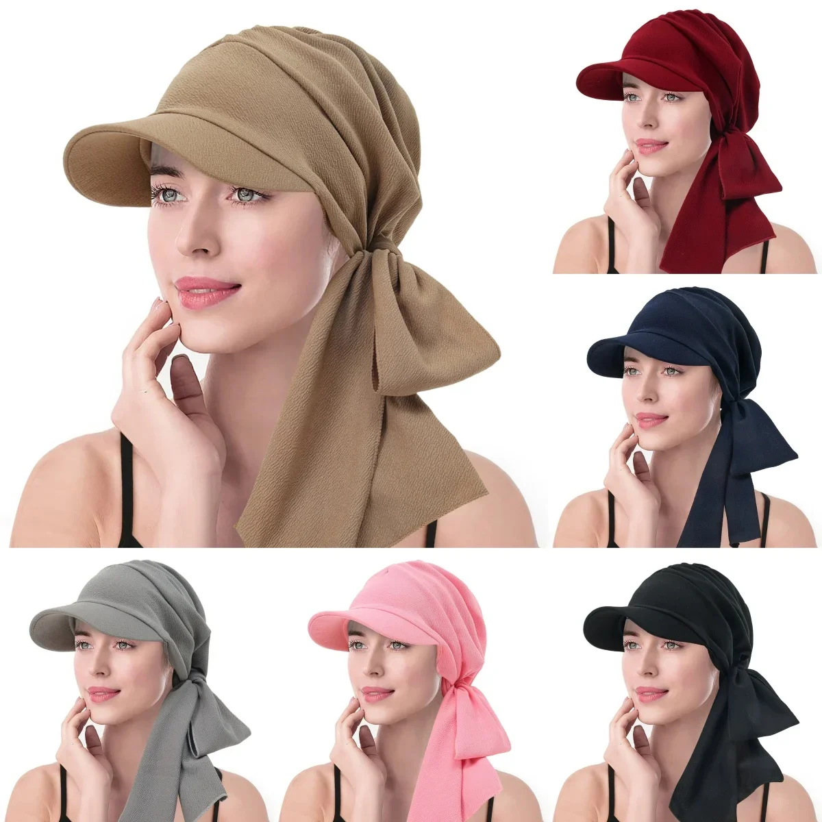 Solid Color Fashion Muslim Hijab Turban Hat for Women Visor Baseball Cap Sun Hats Headscarf Scarf Brim Femme Scarves Bandanas
Solid Color Fashion Muslim Hijab Turban Hat for Women Visor Baseball Cap Sun Hats Headscarf Scarf Brim Femme Scarves Bandanas