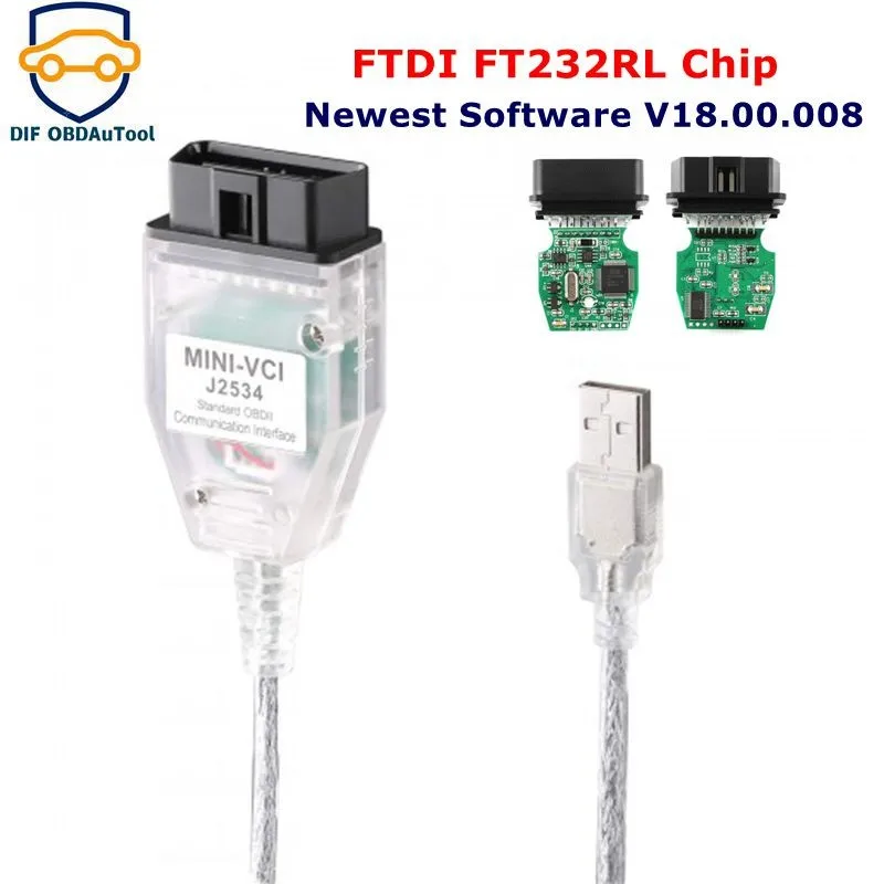 TIS Techstream J2534 MINI VCI для Toyota/Lexus, последнее программное обеспечение V18.00.008 FTDI FT232RL, чип OBD2, диагностический кабель
TIS Techstream J2534 MINI VCI для Toyota/Lexus, последнее программное обеспечение V18.00.008 FTDI FT232RL, чип OBD2, диагностический кабель