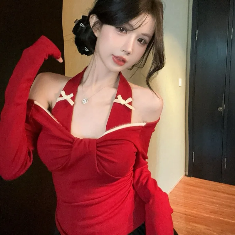 Женская одежда, весенне-осенний модный тренд, сексуальный однотонный женский кардиган с лямкой на шее и бантом, модный тонкий кардиган с длинными рукавами
Женская одежда, весенне-осенний модный тренд, сексуальный однотонный женский кардиган с лямкой на шее и бантом, модный тонкий кардиган с длинными рукавами