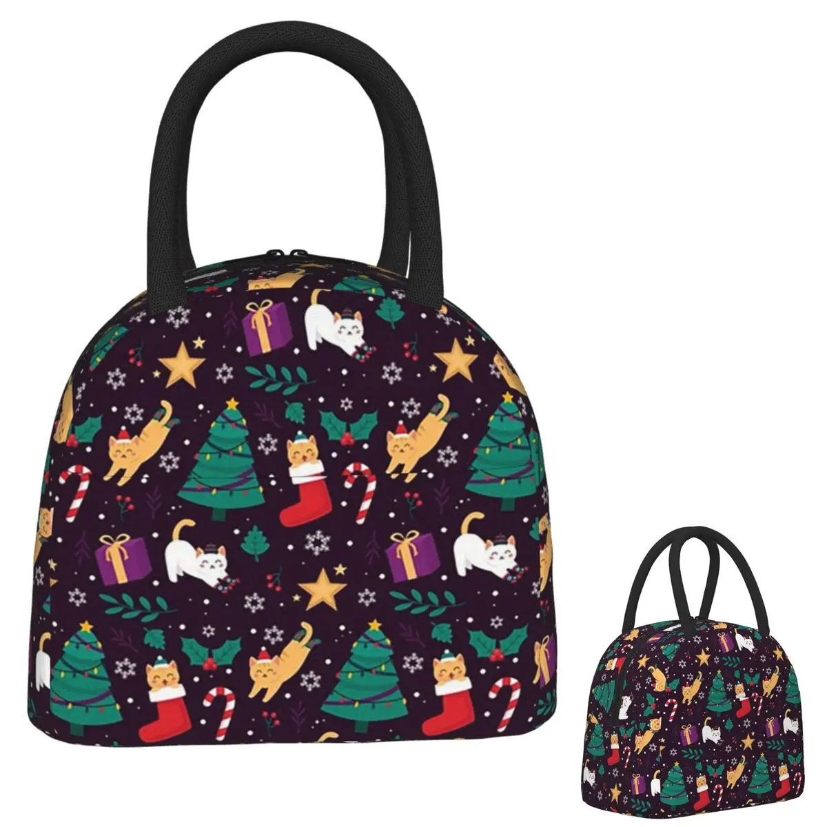Cute Cats Christmas Tree Pattern Insulated Lunch Bag for Women Children Portable Food Boxes Thermal Lunch Box Tote
Cute Cats Christmas Tree Pattern Insulated Lunch Bag for Women Children Portable Food Boxes Thermal Lunch Box Tote