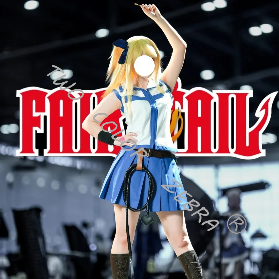 Lucy Heartfilia Cosplay Costume Anime Fairy Tail Blue Sleeveless Top Skirt Wig Props Full Set for Halloween Party Comic Con
Lucy Heartfilia Cosplay Costume Anime Fairy Tail Blue Sleeveless Top Skirt Wig Props Full Set for Halloween Party Comic Con