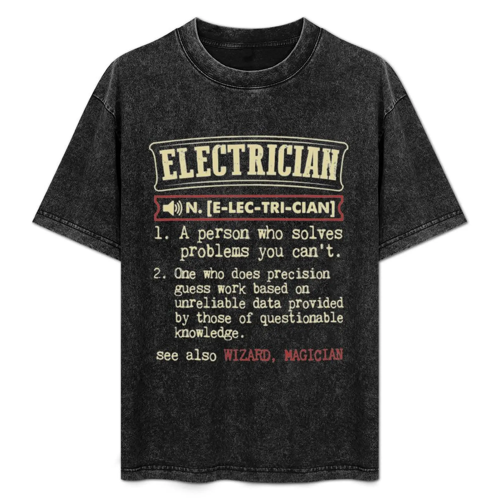 Electrician Definition T-Shirt Soft Touch Basic Cotton T-Shirt
Electrician Definition T-Shirt Soft Touch Basic Cotton T-Shirt