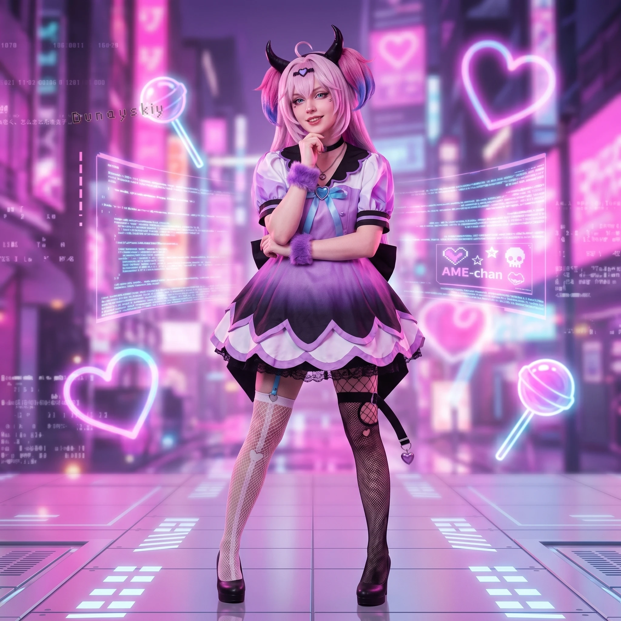 Anime Movie NEEDY OVERDOSE Cosplay Denpa Girl☆Purple Lollipop Costune Idol Uniform Purple Dress Jirai Kei Styles 코스프레
Anime Movie NEEDY OVERDOSE Cosplay Denpa Girl☆Purple Lollipop Costune Idol Uniform Purple Dress Jirai Kei Styles 코스프레