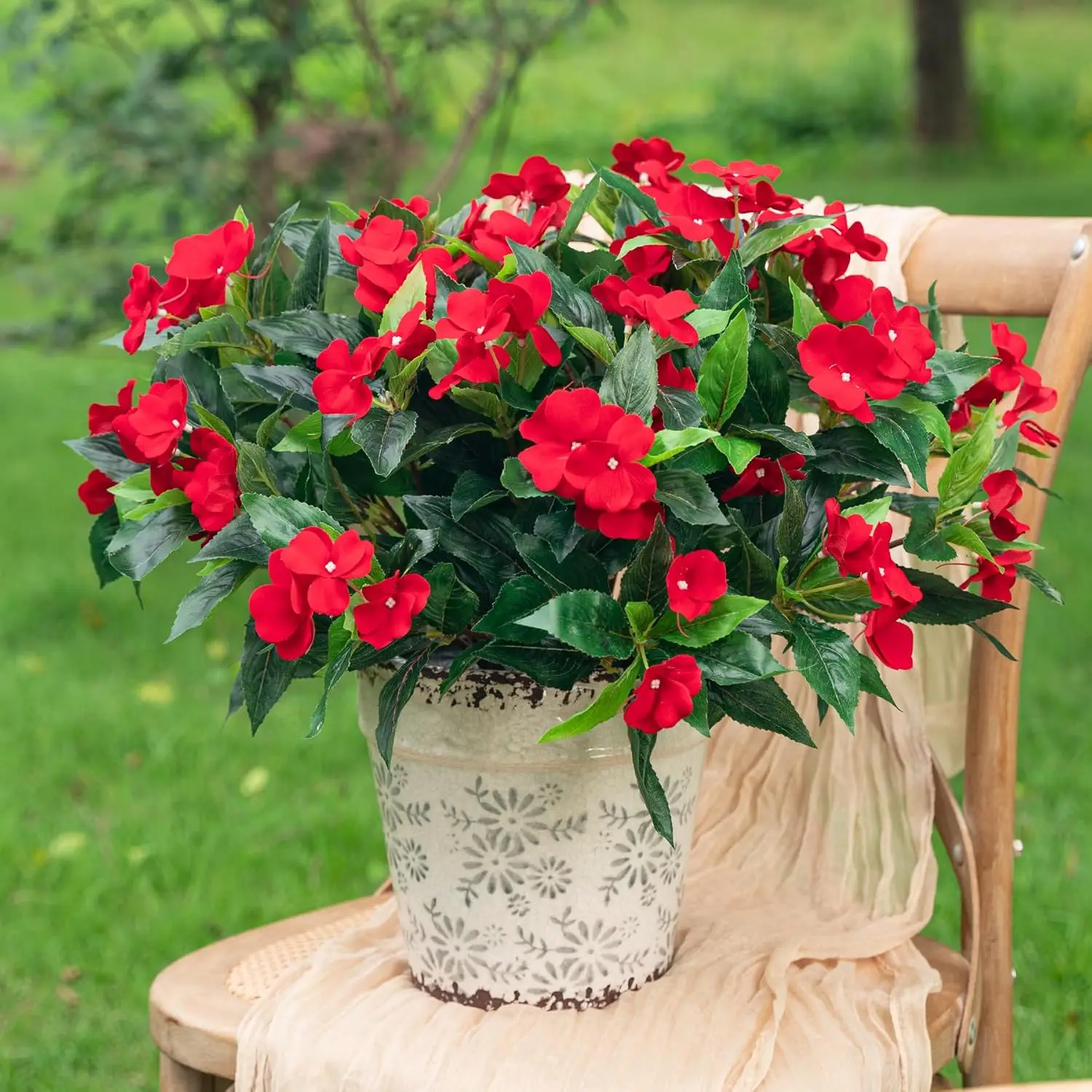 Fake Flowers Artificial Flowers for Outdoor,Artificial Impatiens Bouquet Flowers for Outdoors,Spring Flowers Artificia
Fake Flowers Artificial Flowers for Outdoor,Artificial Impatiens Bouquet Flowers for Outdoors,Spring Flowers Artificia