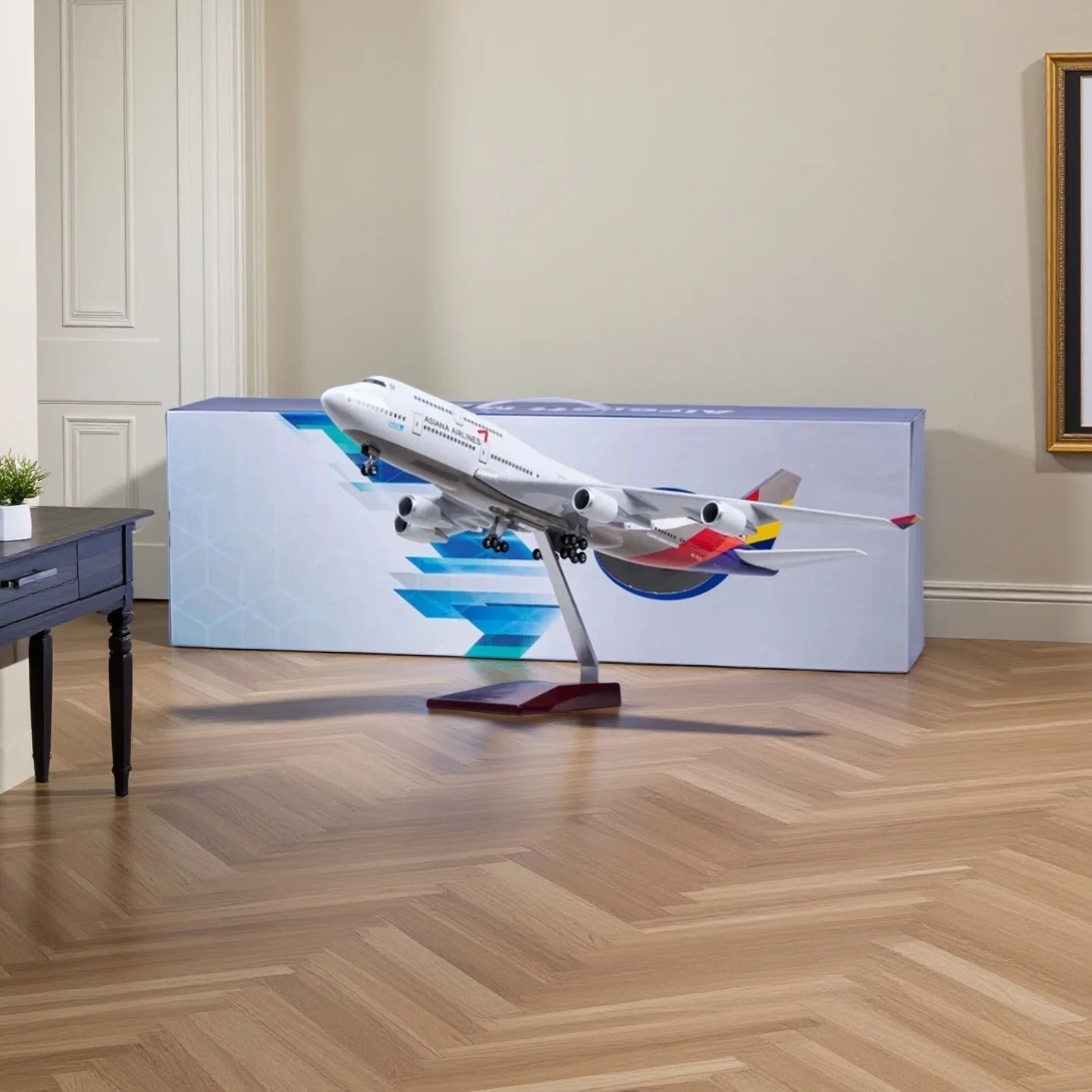 1:150 Scale 47cm ASIANA 747 Airplane Aircraft Model Korea Plane With Wheel Light for Collection Of Presents Plane Toy Gift
1:150 Scale 47cm ASIANA 747 Airplane Aircraft Model Korea Plane With Wheel Light for Collection Of Presents Plane Toy Gift