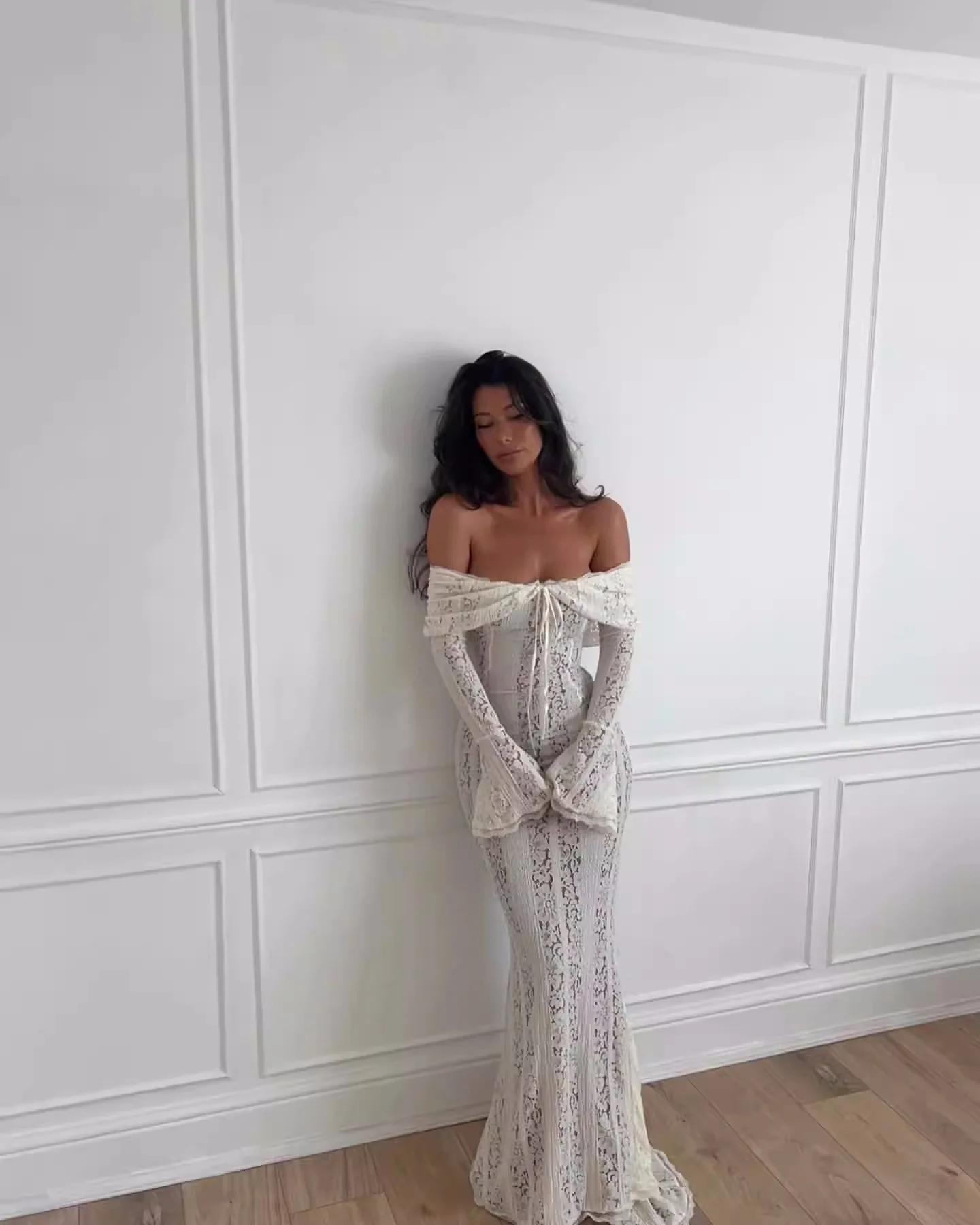 Suninheart White Evening Dresses for Events Red Long Sleeve Lace Elegant Party Dresses 2025 Women Luxury Wedding Prom Dress Gown 41 Sd4542345dd294a678da5ff4ae199a59ao