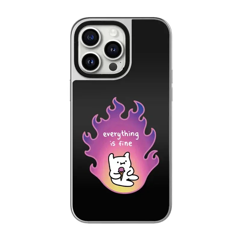 Cartoon Cat Dinosuar Silver Border Mirror Surface MagSafe iPhone 12 13 15 14 Pro Max Protective Case, Fits iPhone 15 Pro Max
Cartoon Cat Dinosuar Silver Border Mirror Surface MagSafe iPhone 12 13 15 14 Pro Max Protective Case, Fits iPhone 15 Pro Max