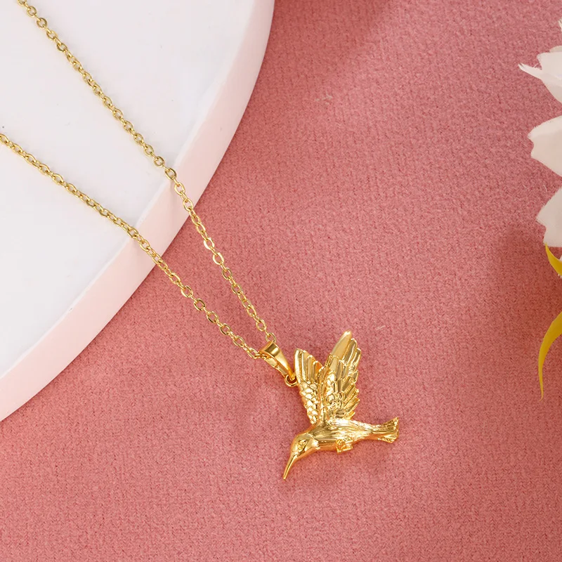 Luxury 24K 9999 Pure Gold real gold Men's and Women's Winged Bird Pendant Necklace
Luxury 24K 9999 Pure Gold real gold Men's and Women's Winged Bird Pendant Necklace