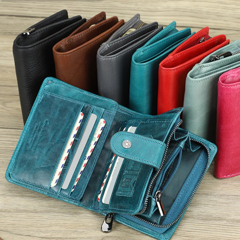 New Fashion Korean Version Head Layer Cowhide Anti Theft Brush Buckle Multi Card Wallets Women's Edition Leathers High-end Purse
New Fashion Korean Version Head Layer Cowhide Anti Theft Brush Buckle Multi Card Wallets Women's Edition Leathers High-end Purse
