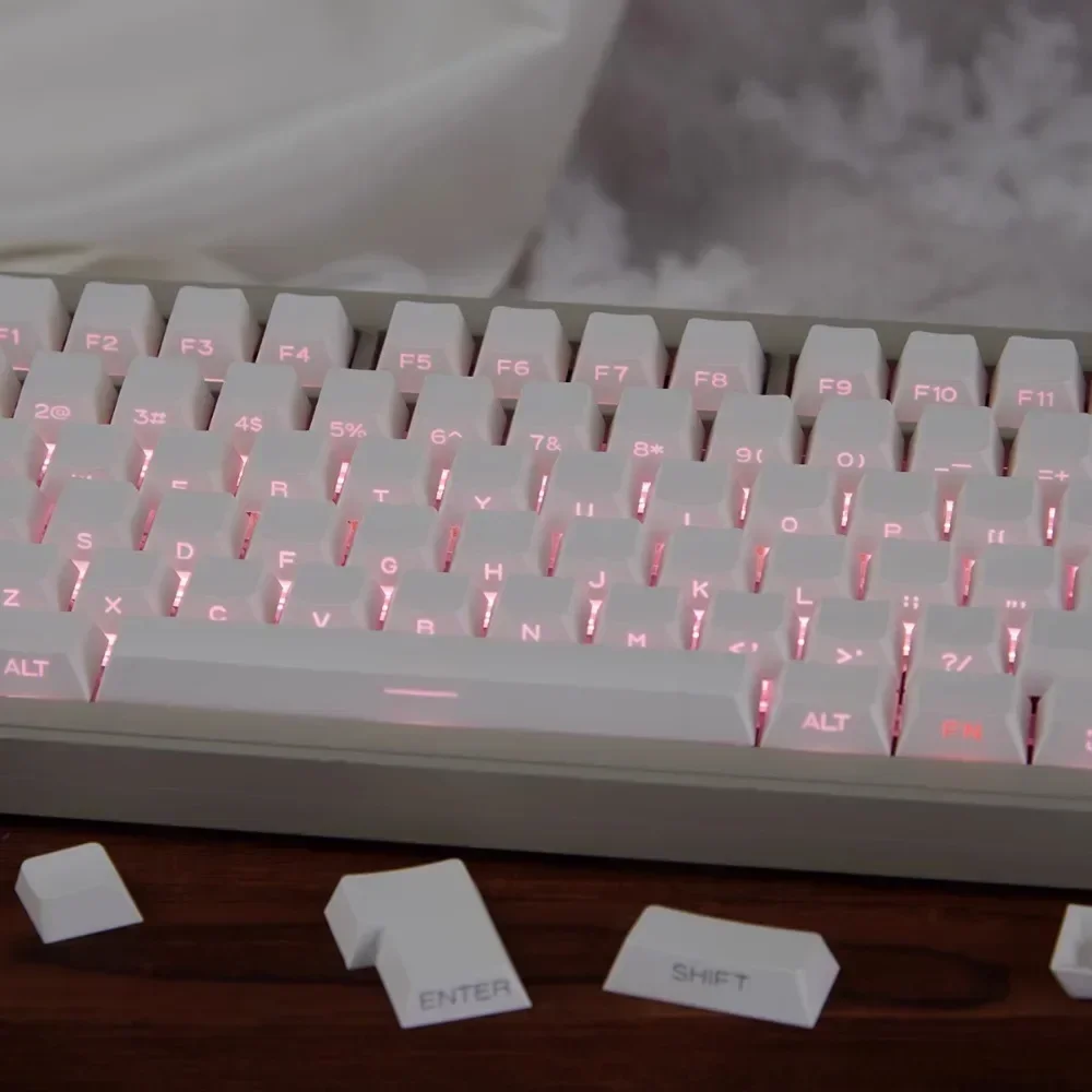 131 Keys, White, Side Transparent Keycap PBT Cherry, Outline, Mint Keycap, Mechanical Keyboard for MX Switch Gaming
131 Keys, White, Side Transparent Keycap PBT Cherry, Outline, Mint Keycap, Mechanical Keyboard for MX Switch Gaming