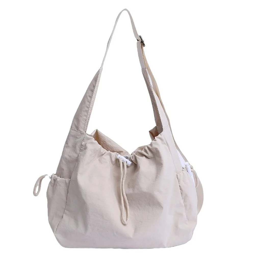 Fashionable Korean Nylon Shoulder Bag Large Capacity Pleated Drawstring Tote Bag Waterproof Commut Crossbody Bag Students
Fashionable Korean Nylon Shoulder Bag Large Capacity Pleated Drawstring Tote Bag Waterproof Commut Crossbody Bag Students