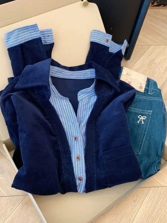 Свободная женская рубашка с длинным рукавом в стиле колор-блок, осенне-зимняя новинка, модный дизайн, американский стиль, из полиэстера, повседневная
Свободная женская рубашка с длинным рукавом в стиле колор-блок, осенне-зимняя новинка, модный дизайн, американский стиль, из полиэстера, повседневная