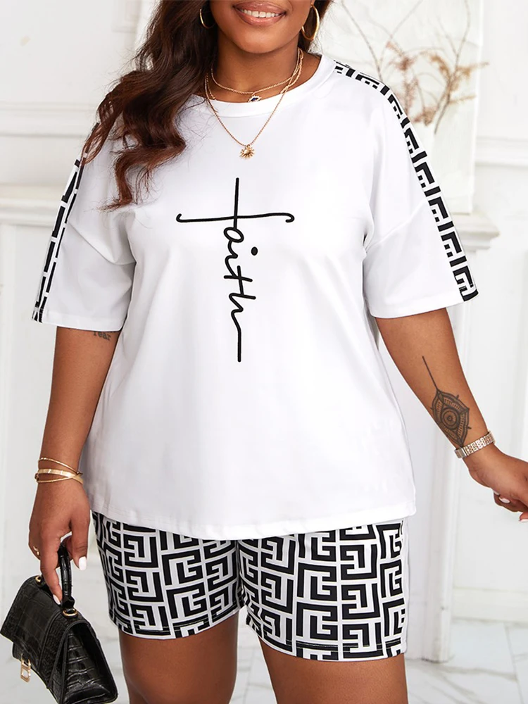 Sets Outifits 2023 Plus Size Contrast Leopard Print Casual Top & Shorts Set Of Two Fashion Casual Pieces For Women Tracksuits
Sets Outifits 2023 Plus Size Contrast Leopard Print Casual Top & Shorts Set Of Two Fashion Casual Pieces For Women Tracksuits