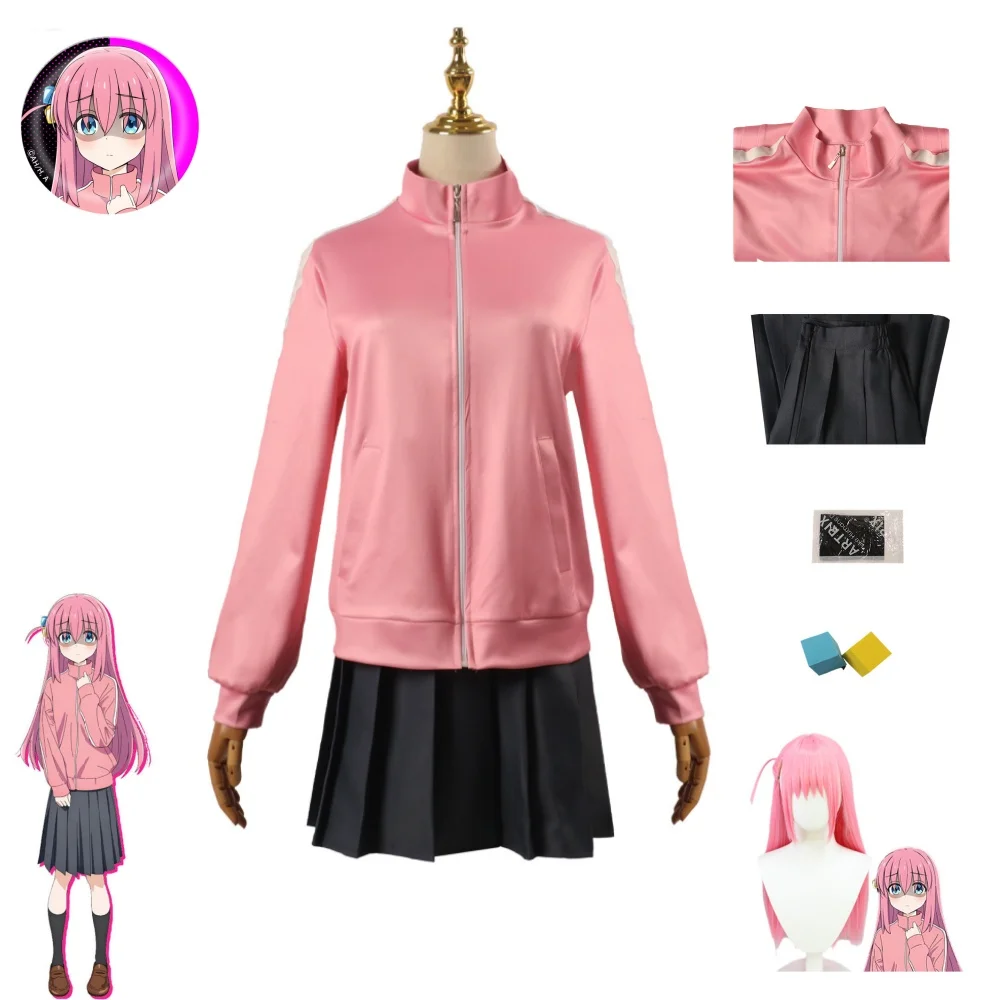 Gotou Hitori Cosplay Bocchi The Rock Gotou Hitori Cosplay Costume JK Uniform Pink Jacket Skirt Wig Suit Halloween Anime Cosplay
Gotou Hitori Cosplay Bocchi The Rock Gotou Hitori Cosplay Costume JK Uniform Pink Jacket Skirt Wig Suit Halloween Anime Cosplay