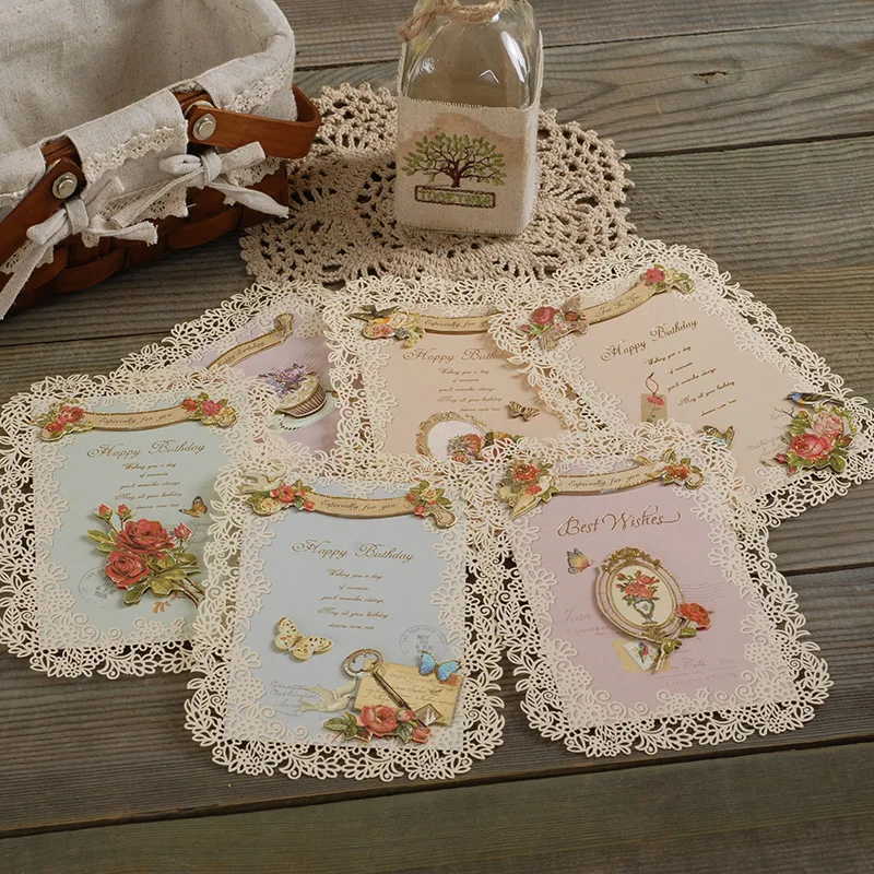 1pc Vintage Patterned Lace Card Mother's Day Gift Birthday Card Hollow Carved Blessing Card with Envelope Best Wish For Friends
1pc Vintage Patterned Lace Card Mother's Day Gift Birthday Card Hollow Carved Blessing Card with Envelope Best Wish For Friends