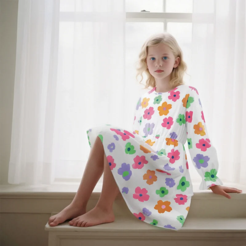 Girls Long Sleeve Printed Dress Sweet Flower Fashion Casual Design 2026 Trendy Children's Clothing
Girls Long Sleeve Printed Dress Sweet Flower Fashion Casual Design 2026 Trendy Children's Clothing