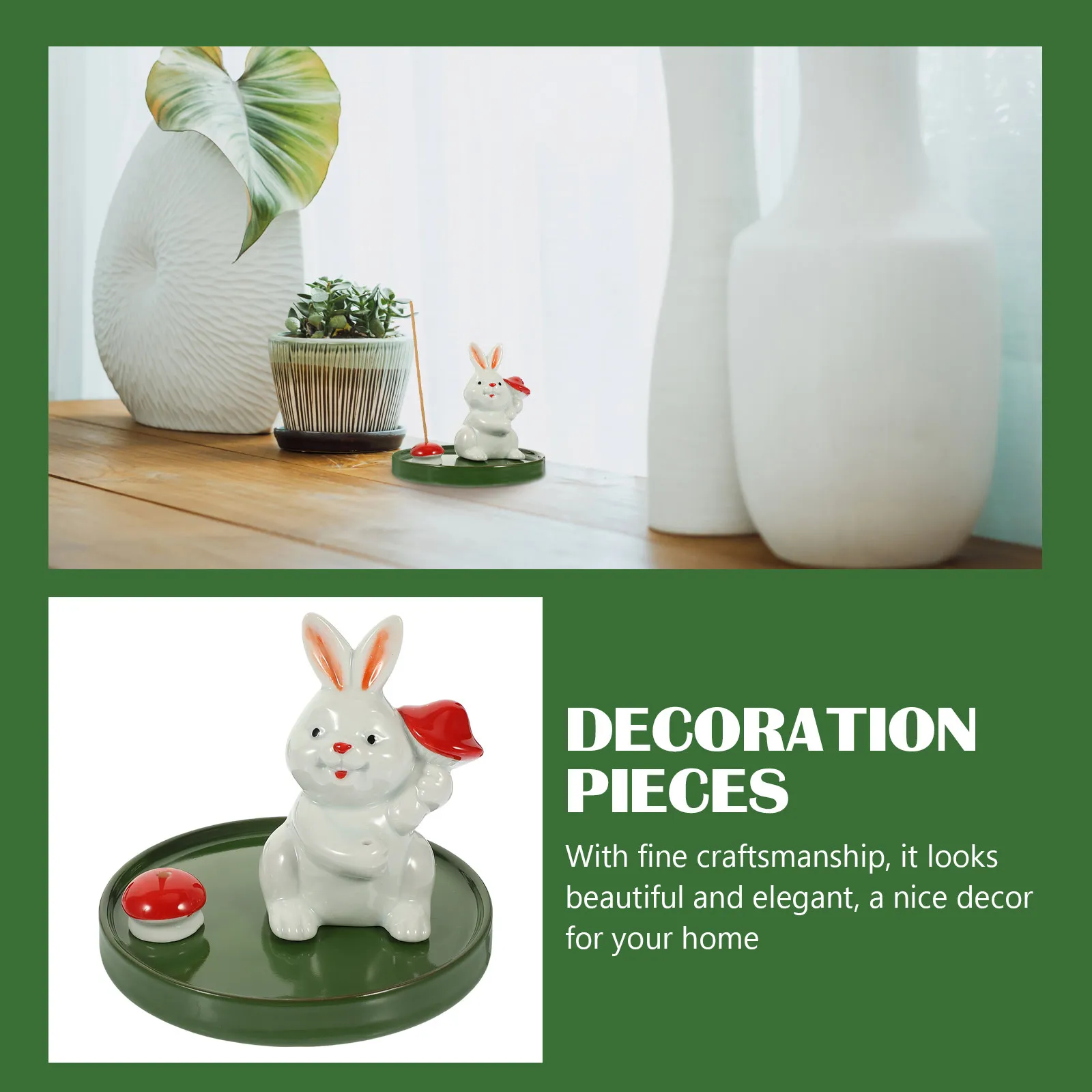 Ceramic Censer Rabbit Shape Exquisite Craftsmanship Aromatherapy Stove for Relaxing Atmosphere Living Room Bedroom Office
Ceramic Censer Rabbit Shape Exquisite Craftsmanship Aromatherapy Stove for Relaxing Atmosphere Living Room Bedroom Office
