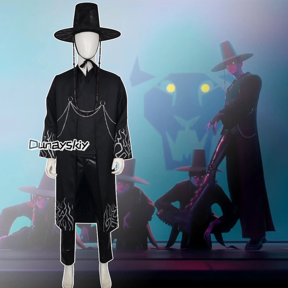 Saja Boys Jinu Cosplay Anime KPOP Demon Hunters Korea Idol Black Robes Outfit 코스프레 Boy Kpop Group Halloween Adult Sets
Saja Boys Jinu Cosplay Anime KPOP Demon Hunters Korea Idol Black Robes Outfit 코스프레 Boy Kpop Group Halloween Adult Sets