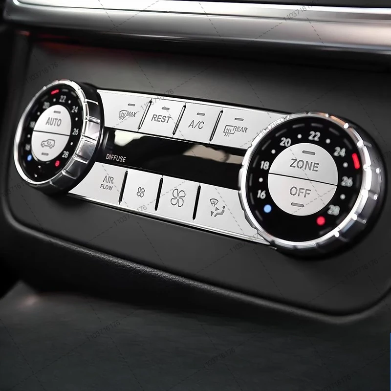 Подходит для Mercedes-Benz ML350, GL400, GLE320, GLS450: накладка на кнопку регулировки объема воздуха кондиционера, модификация.
Подходит для Mercedes-Benz ML350, GL400, GLE320, GLS450: накладка на кнопку регулировки объема воздуха кондиционера, модификация.