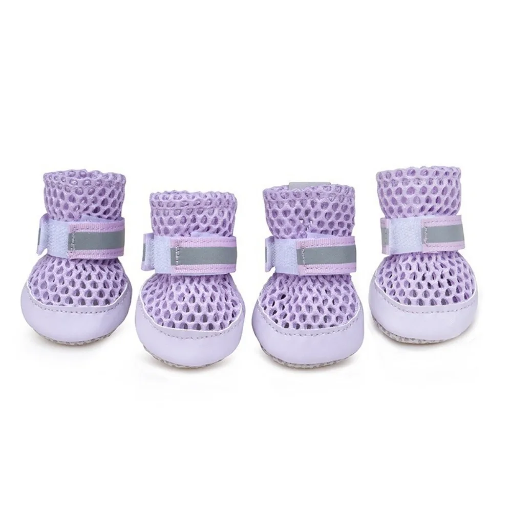 4Pcs Casual Breathable Mesh Dog Shoes Anti Slip Reflective Dog Paw Protectors Soft Sole Comfortable Net Foot Covers Summer
4Pcs Casual Breathable Mesh Dog Shoes Anti Slip Reflective Dog Paw Protectors Soft Sole Comfortable Net Foot Covers Summer