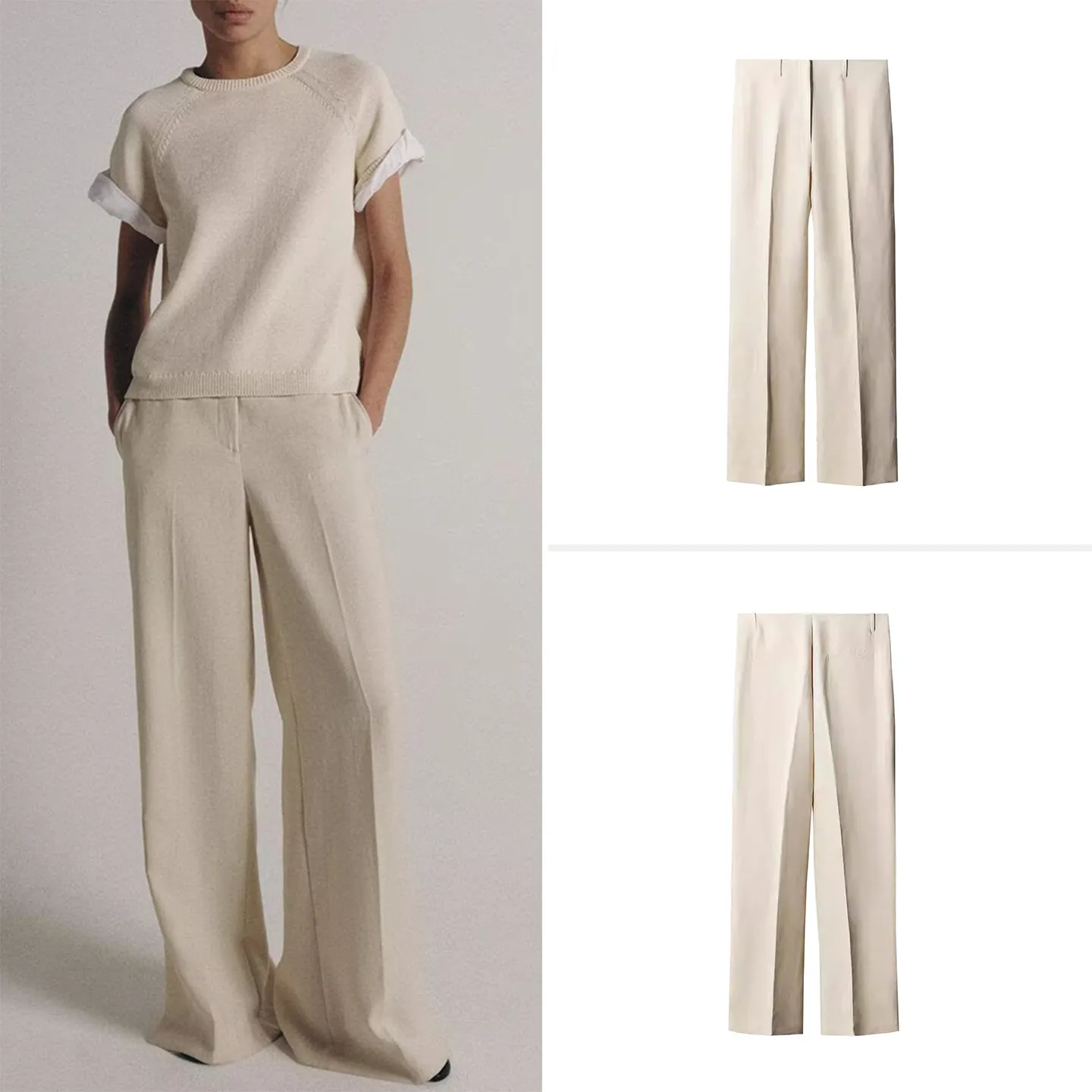 Fashionable Pressed Stripe Decorated Straight Leg Pants Women's Casual Spring 2026 Trendy Natural Waist Zipper Fly
Fashionable Pressed Stripe Decorated Straight Leg Pants Women's Casual Spring 2026 Trendy Natural Waist Zipper Fly