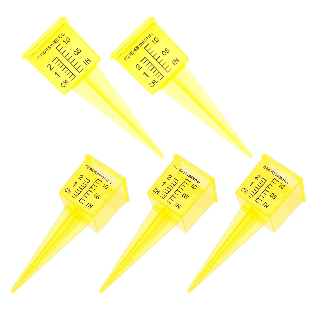 5pcs Rain Gauge For Garden Large Capacity Sprinkler Water Gauge Yard Rain Measuring Tool Outdoor Reusable Plastic Rainfall