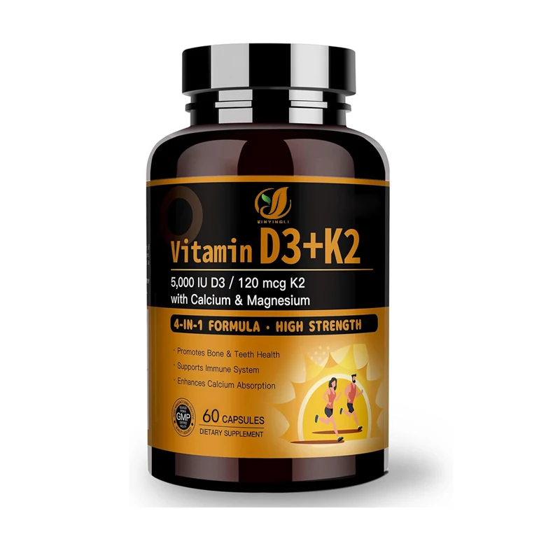 Vitamin D3 K2 contains calcium and magnesium - maximum strength 4-in-1 formula, used for bone and immune support
Vitamin D3 K2 contains calcium and magnesium - maximum strength 4-in-1 formula, used for bone and immune support