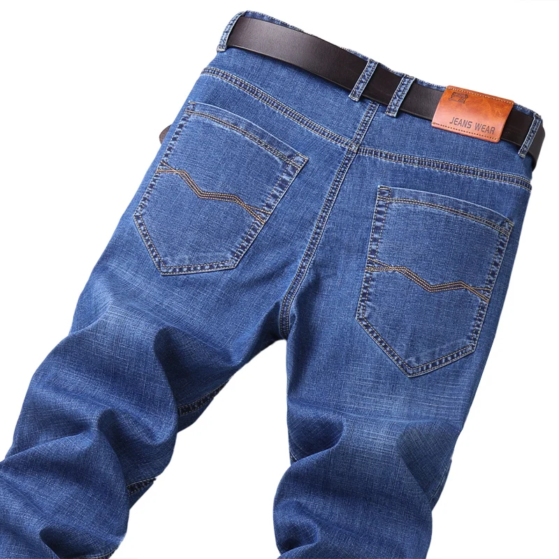 Summer Men's Slim Jeans Loose Straight Stretch Denim Trousers Nice Spring Summer Male Business Casual Brand Classic Thin Pants
Summer Men's Slim Jeans Loose Straight Stretch Denim Trousers Nice Spring Summer Male Business Casual Brand Classic Thin Pants
