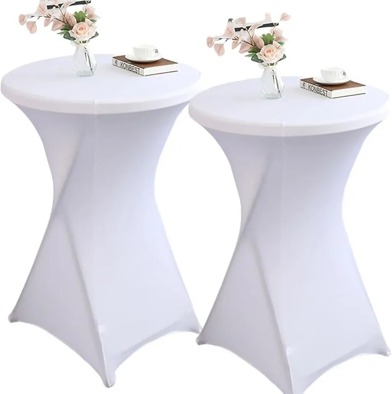 1-6Pcs Spandex Round Tablecloth Cocktail White Table Covers Fitted Stretch Tablecloth for Wedding, Banquet, Party, Birthday
1-6Pcs Spandex Round Tablecloth Cocktail White Table Covers Fitted Stretch Tablecloth for Wedding, Banquet, Party, Birthday
