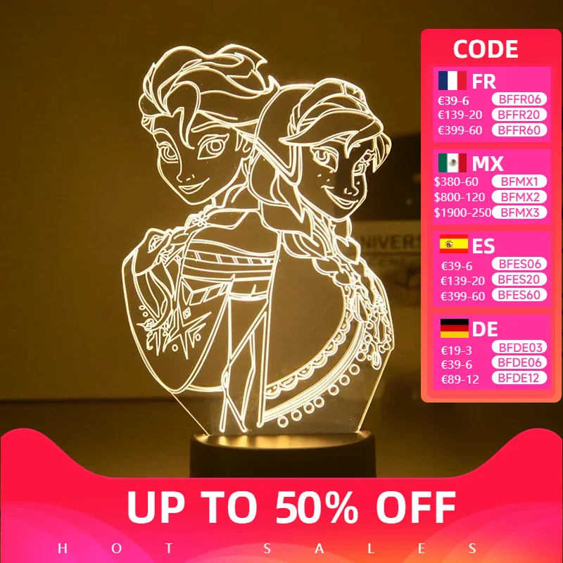 Cute Disney Princess Cartoon Figure Night Light Fairy Tinkerbell 3D LED Table Lamp Figure Toys Lamp Bedside Decor Gift for Kids
Cute Disney Princess Cartoon Figure Night Light Fairy Tinkerbell 3D LED Table Lamp Figure Toys Lamp Bedside Decor Gift for Kids