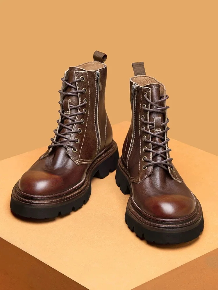 European Size Men's Cow Leather Lace Up Short Boots Cool Male Fashion Winter Shoes Casual Style
European Size Men's Cow Leather Lace Up Short Boots Cool Male Fashion Winter Shoes Casual Style