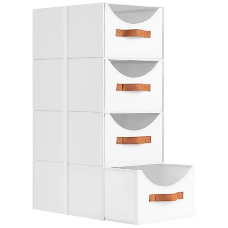 Closet Organizers and Storage - 4 Pack Fabric Storage Bins with Drawers, Collapsible Clothes Organizers Stackable Drawers for C
Closet Organizers and Storage - 4 Pack Fabric Storage Bins with Drawers, Collapsible Clothes Organizers Stackable Drawers for C