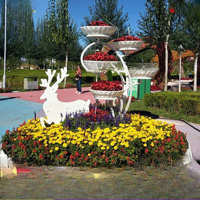 Tread Wav/Reindeer F /Outdoor Wrought Iron Floor F Stand/Municipal Landscape Plng/Park Square
Tread Wav/Reindeer F /Outdoor Wrought Iron Floor F Stand/Municipal Landscape Plng/Park Square