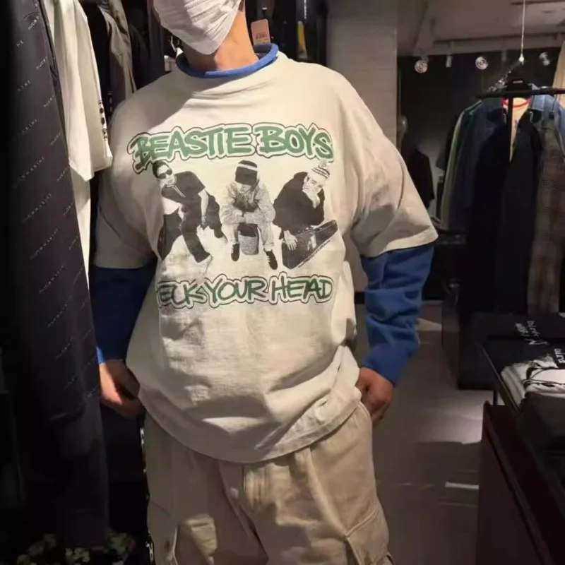 2026 Trendy Collaborative Beastie Boys Band Cartoon Couple Short Sleeve T-Shirt Loose Fit Pure Cotton Casual Style round Neck
2026 Trendy Collaborative Beastie Boys Band Cartoon Couple Short Sleeve T-Shirt Loose Fit Pure Cotton Casual Style round Neck