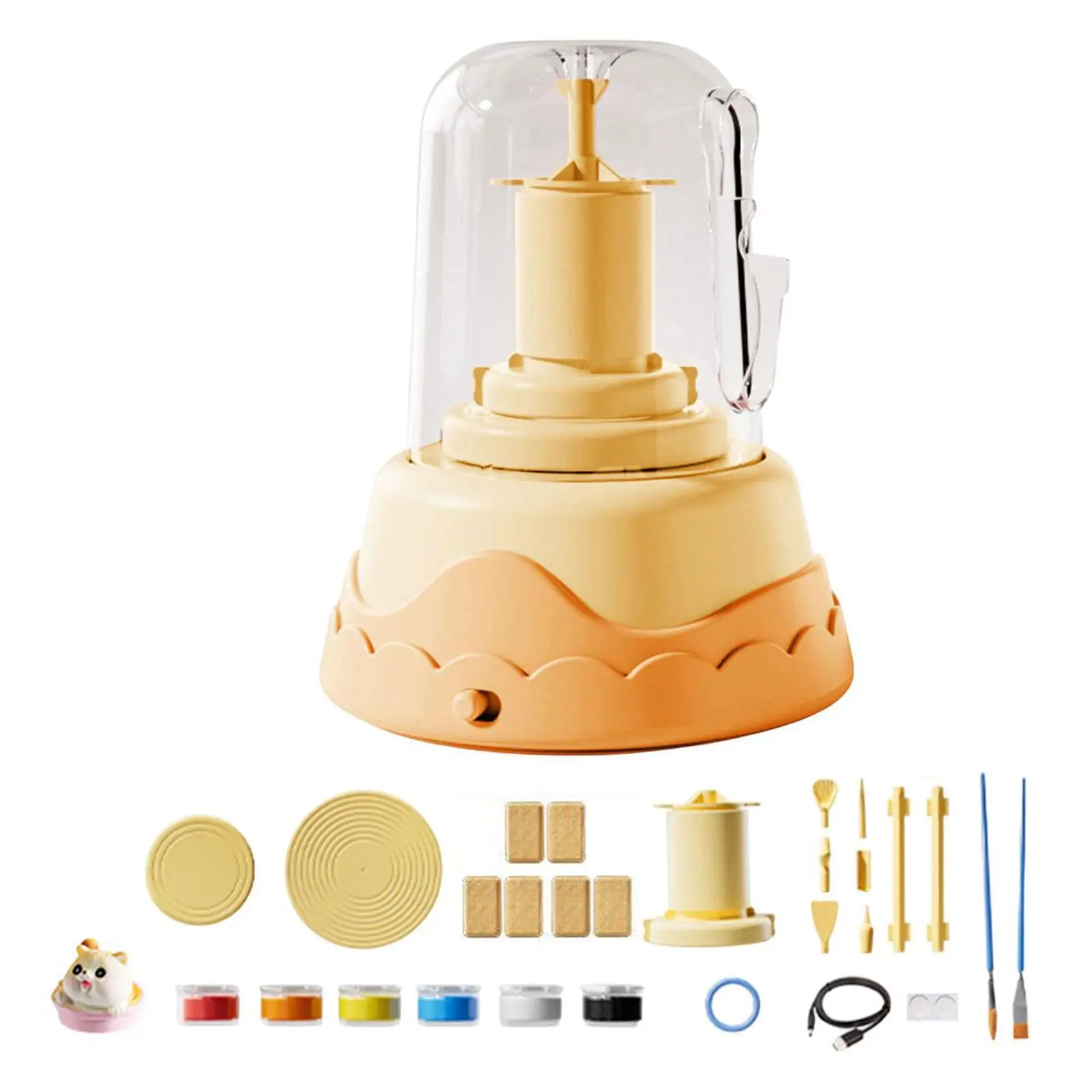 Electric Pottery Wheel Set for Kids Pottery Machine DIY Child Parent Interactive Toy Maker Porcelain Wheel Art Craft Kit Gift
Electric Pottery Wheel Set for Kids Pottery Machine DIY Child Parent Interactive Toy Maker Porcelain Wheel Art Craft Kit Gift