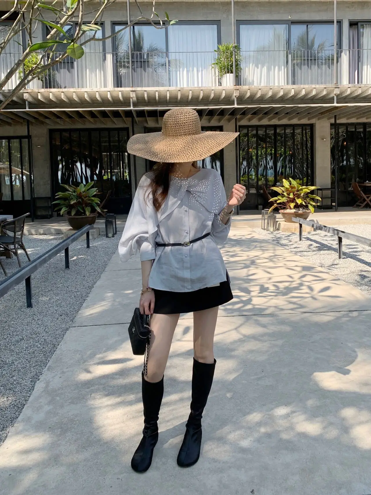 Lilian SG Korean Sle Knot Twisted Ruche Lenzing Linen Top with Belt S265039 Women's Busin Casual irt
Lilian SG Korean Sle Knot Twisted Ruche Lenzing Linen Top with Belt S265039 Women's Busin Casual irt