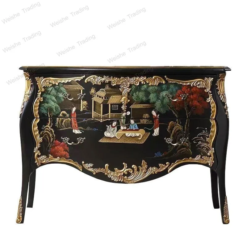 Entrance cabinet Solid wood entry door Living room partition Decorative cabinet French retro medieval storage cabinet
Entrance cabinet Solid wood entry door Living room partition Decorative cabinet French retro medieval storage cabinet