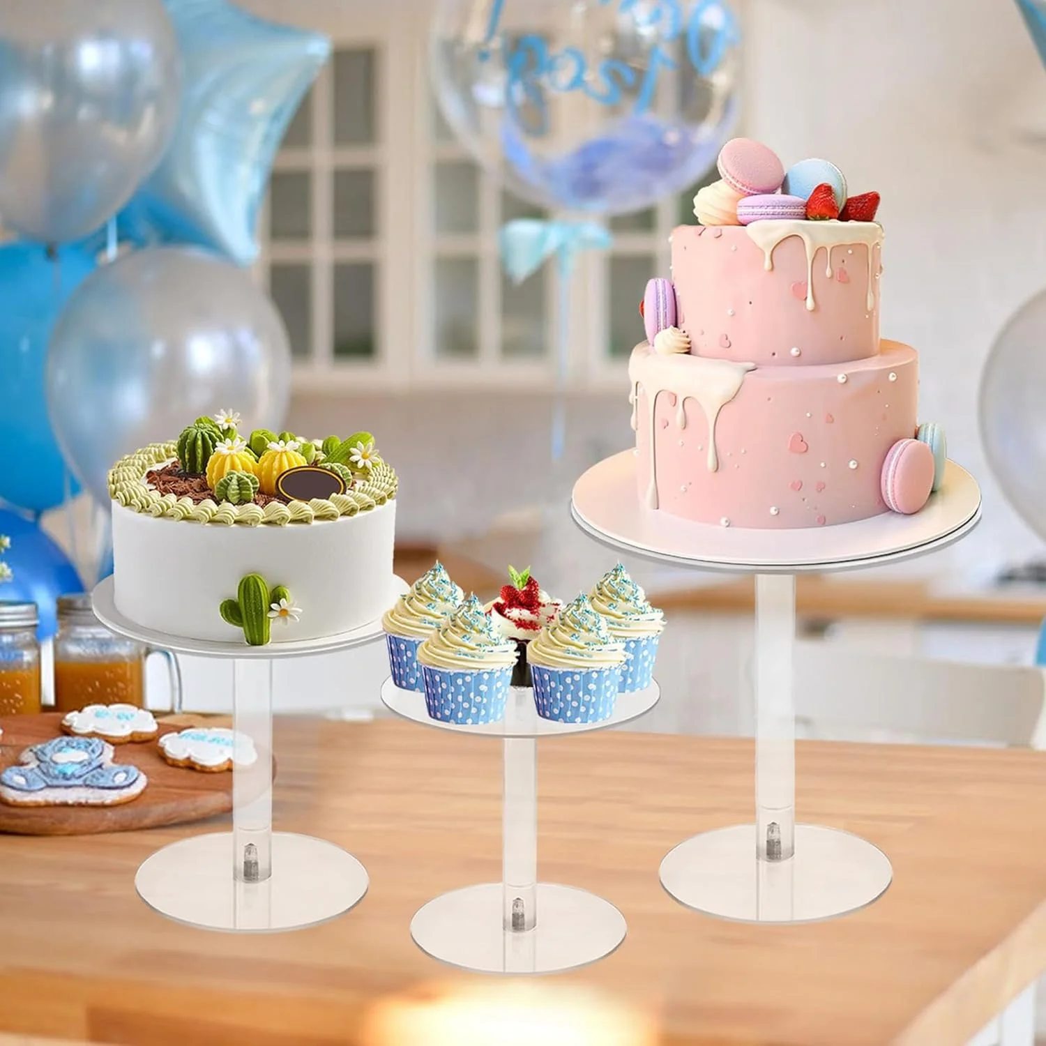 Set of 3 Acrylic Cake Stand Set for Dessert Table, Clear Round Cake Stands, Dessert Cupcake Pastry Candy Display for Wedding
Set of 3 Acrylic Cake Stand Set for Dessert Table, Clear Round Cake Stands, Dessert Cupcake Pastry Candy Display for Wedding