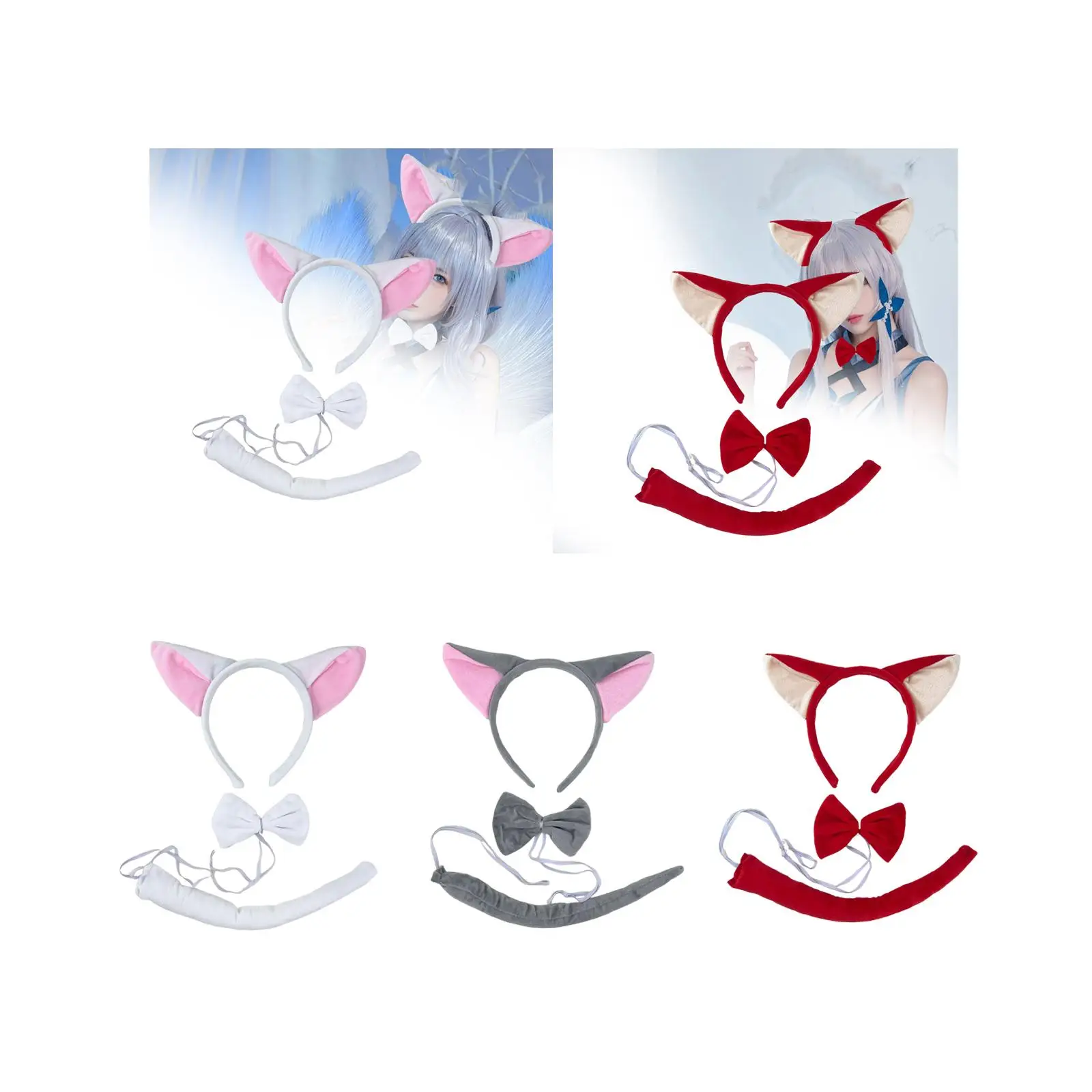 Fox Ears and Tail Set Halloween Costume for Night Club Masquerade Birthday 
Fox Ears and Tail Set Halloween Costume for Night Club Masquerade Birthday