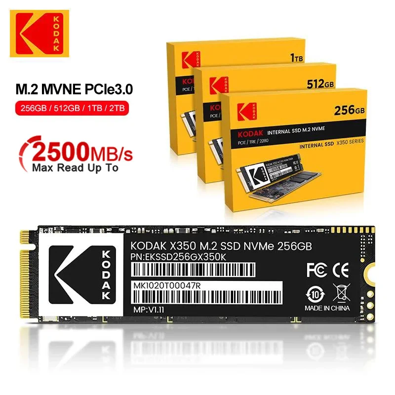 Оригинальный твердотельный накопитель Kodak M.2 SSD NVME PCIe3.0x4 2280 Gen3 256 ГБ 512 ГБ 1 ТБ 2 ТБ высокая скорость 2500 Мб/с для ноутбука и настольного компьютера
Оригинальный твердотельный накопитель Kodak M.2 SSD NVME PCIe3.0x4 2280 Gen3 256 ГБ 512 ГБ 1 ТБ 2 ТБ высокая скорость 2500 Мб/с для ноутбука и настольного компьютера