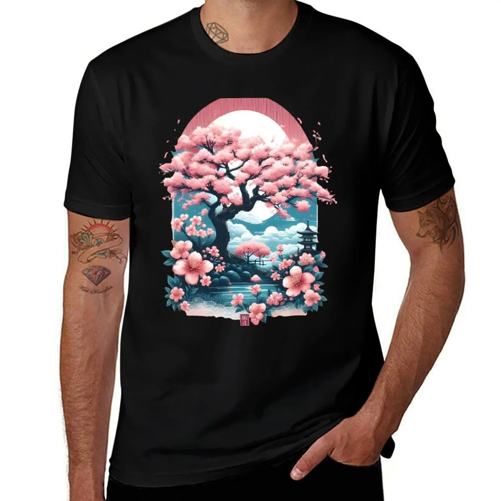 Blossoming Serenity: A Japanese Cherry Blossom Landscape T-Shirt graphics custom t-shirts Short sleeve tee men
Blossoming Serenity: A Japanese Cherry Blossom Landscape T-Shirt graphics custom t-shirts Short sleeve tee men