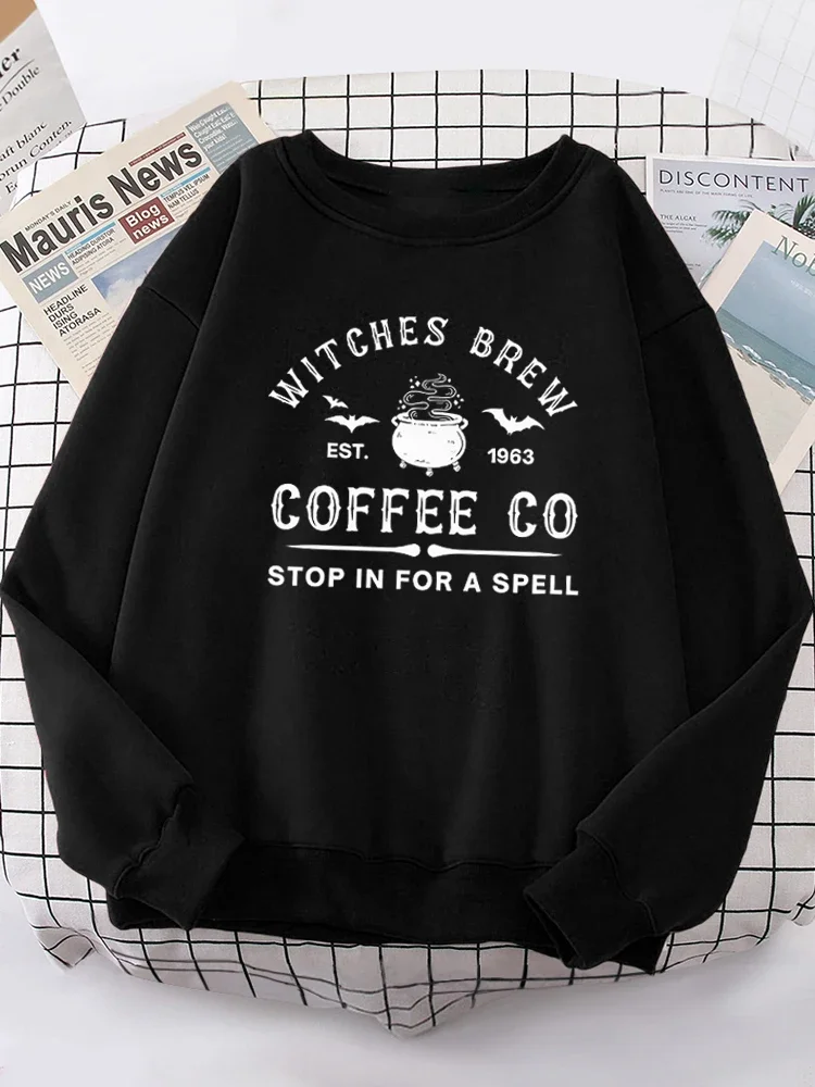 Witches Brew Coffee Letter Printing Simple Solid Color Letter Printing Womens Sweatshirts Long Sleeves Warm Pullover Clothes
Witches Brew Coffee Letter Printing Simple Solid Color Letter Printing Womens Sweatshirts Long Sleeves Warm Pullover Clothes