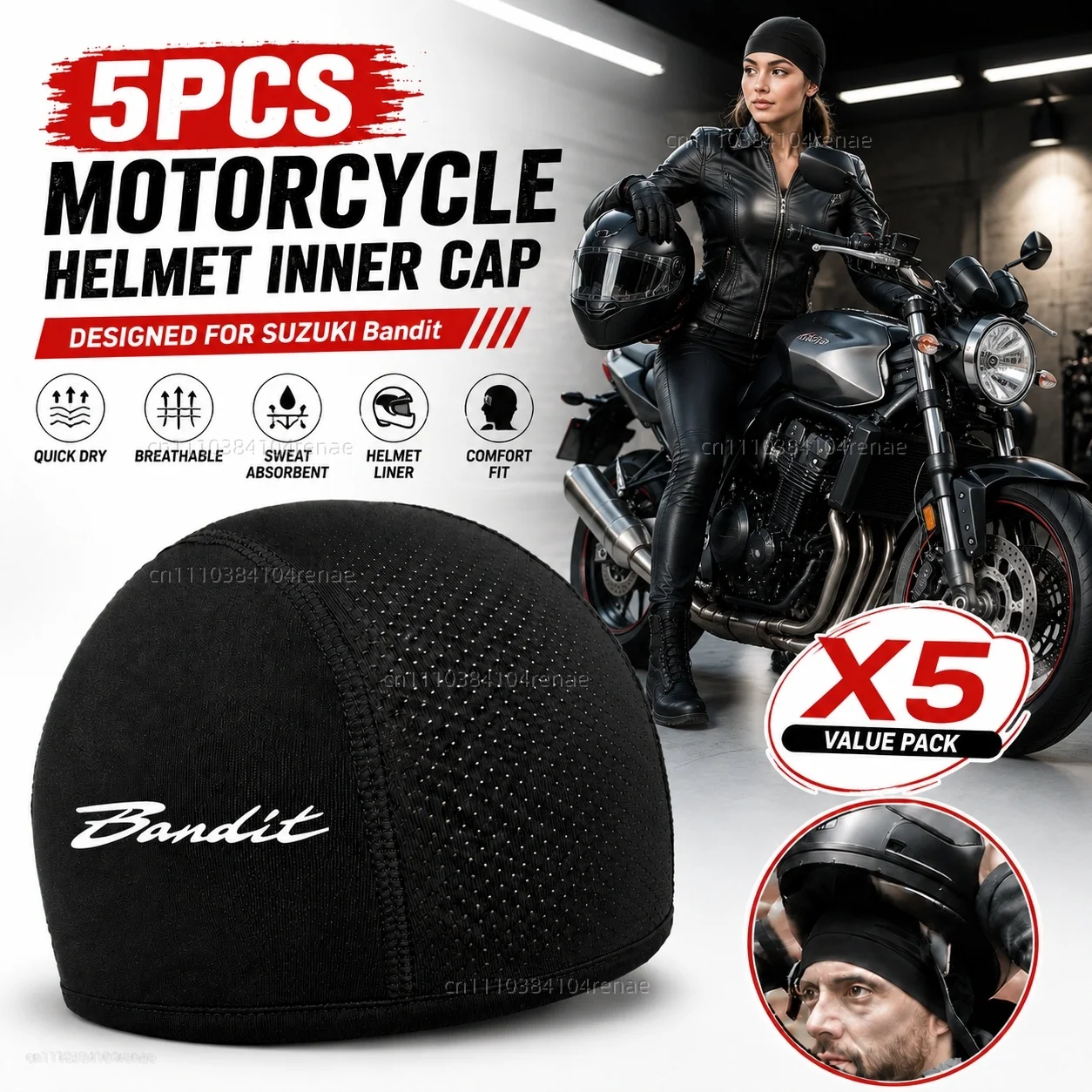 5pcs Motorcycle Helmet Inner Cap Hat Quick Dry Breathable Hat Racing Cap Set For SUZUKI Bandit 1200 1250 1250S 1250F 250 400 650
5pcs Motorcycle Helmet Inner Cap Hat Quick Dry Breathable Hat Racing Cap Set For SUZUKI Bandit 1200 1250 1250S 1250F 250 400 650