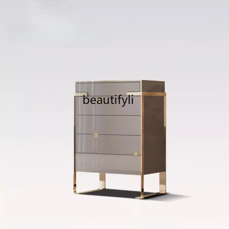 Italian light luxury chest of drawers solid wood locker simple bedroom living room chest of drawers baking paint
Italian light luxury chest of drawers solid wood locker simple bedroom living room chest of drawers baking paint