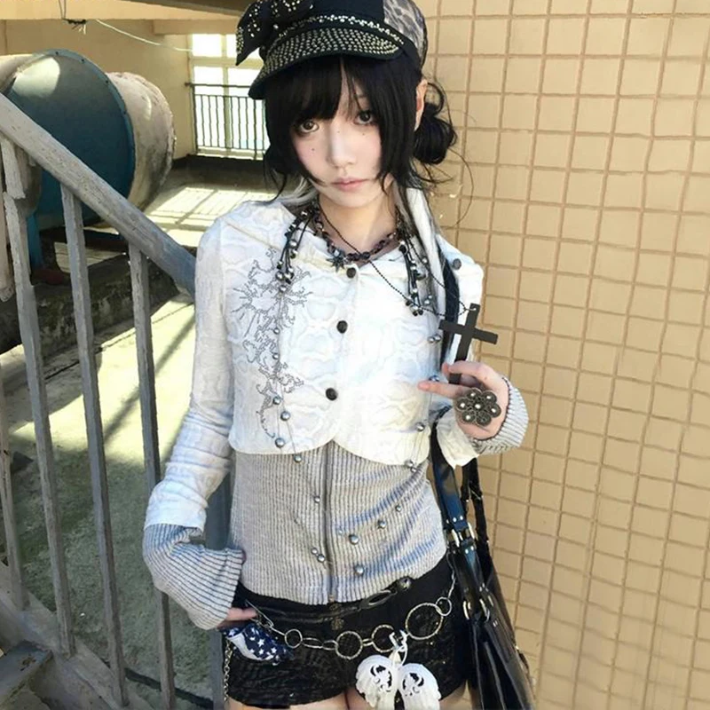 Japanese Y2K Knitted Women Hooded Tops Streetwear Vintage Harajuku Long Sleeve Casual All Match Slim Patchwork Sweatshirts
Japanese Y2K Knitted Women Hooded Tops Streetwear Vintage Harajuku Long Sleeve Casual All Match Slim Patchwork Sweatshirts
