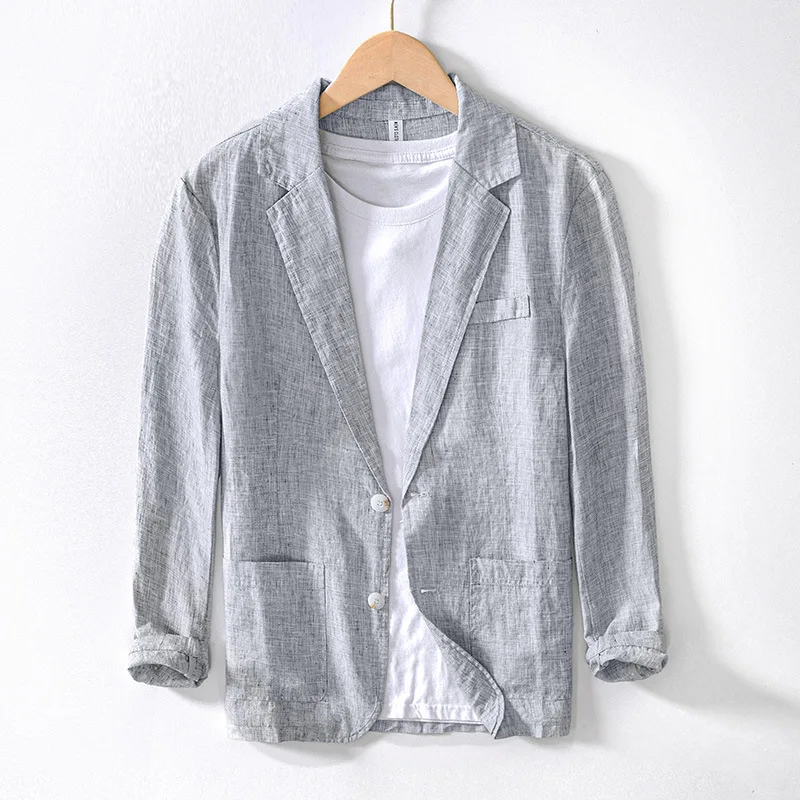 100% Linen Jackets for Men Spring Summer Daily Casual Blazers Men Breathable Slim Gray Suit Jacket Korean Fashion Men's Clothing
100% Linen Jackets for Men Spring Summer Daily Casual Blazers Men Breathable Slim Gray Suit Jacket Korean Fashion Men's Clothing