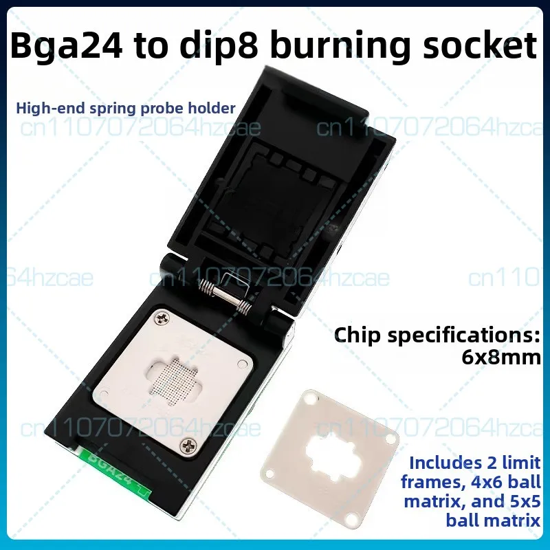 BGA24 to DIP8 test conversion clamshell read and write burner seat BGA25Q64 25PX32 automotive chip
BGA24 to DIP8 test conversion clamshell read and write burner seat BGA25Q64 25PX32 automotive chip