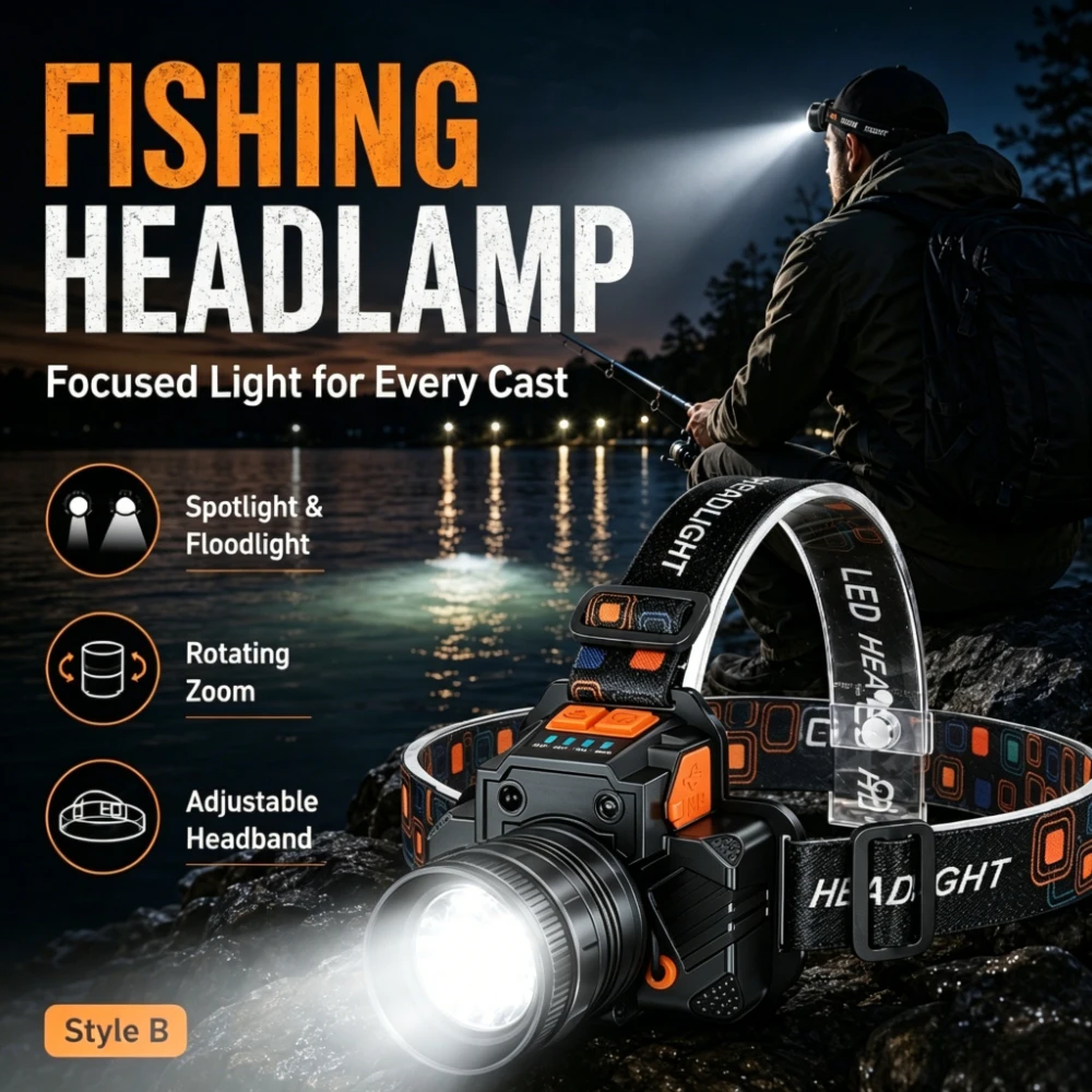 Ultra-Bright 30W LED Headlamp – 800m Range, Motion Sensor, USB Rechargeable – Perfect for Camping, Fishing & Outdoor Adventures
Ultra-Bright 30W LED Headlamp – 800m Range, Motion Sensor, USB Rechargeable – Perfect for Camping, Fishing & Outdoor Adventures