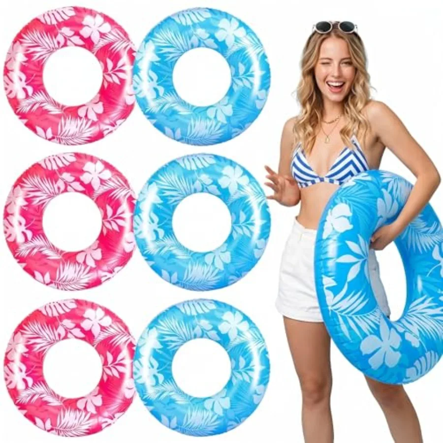 6 Pcs Large Adult Inflatable Pool Float Tube 31.5 Inches Hawaii Tropical Leaf Pool Ring Floats Rose Red Blue Single Sided Print
6 Pcs Large Adult Inflatable Pool Float Tube 31.5 Inches Hawaii Tropical Leaf Pool Ring Floats Rose Red Blue Single Sided Print