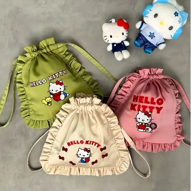 Cartoon Sanrio Hello Kitty Lotus Leaf Hem Drawstring Bag Canvas Material Gathered Opening Makeup Bag Portable Travel Bag Gift
Cartoon Sanrio Hello Kitty Lotus Leaf Hem Drawstring Bag Canvas Material Gathered Opening Makeup Bag Portable Travel Bag Gift